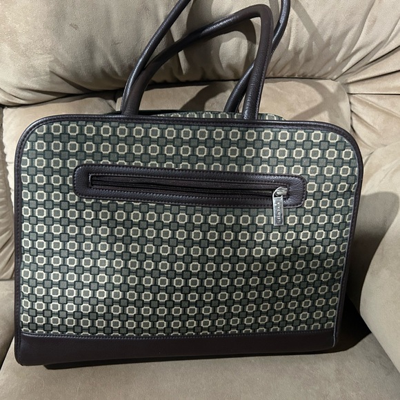 Nine West Green and Brown Men's Briefcase - Picture 4 of 4